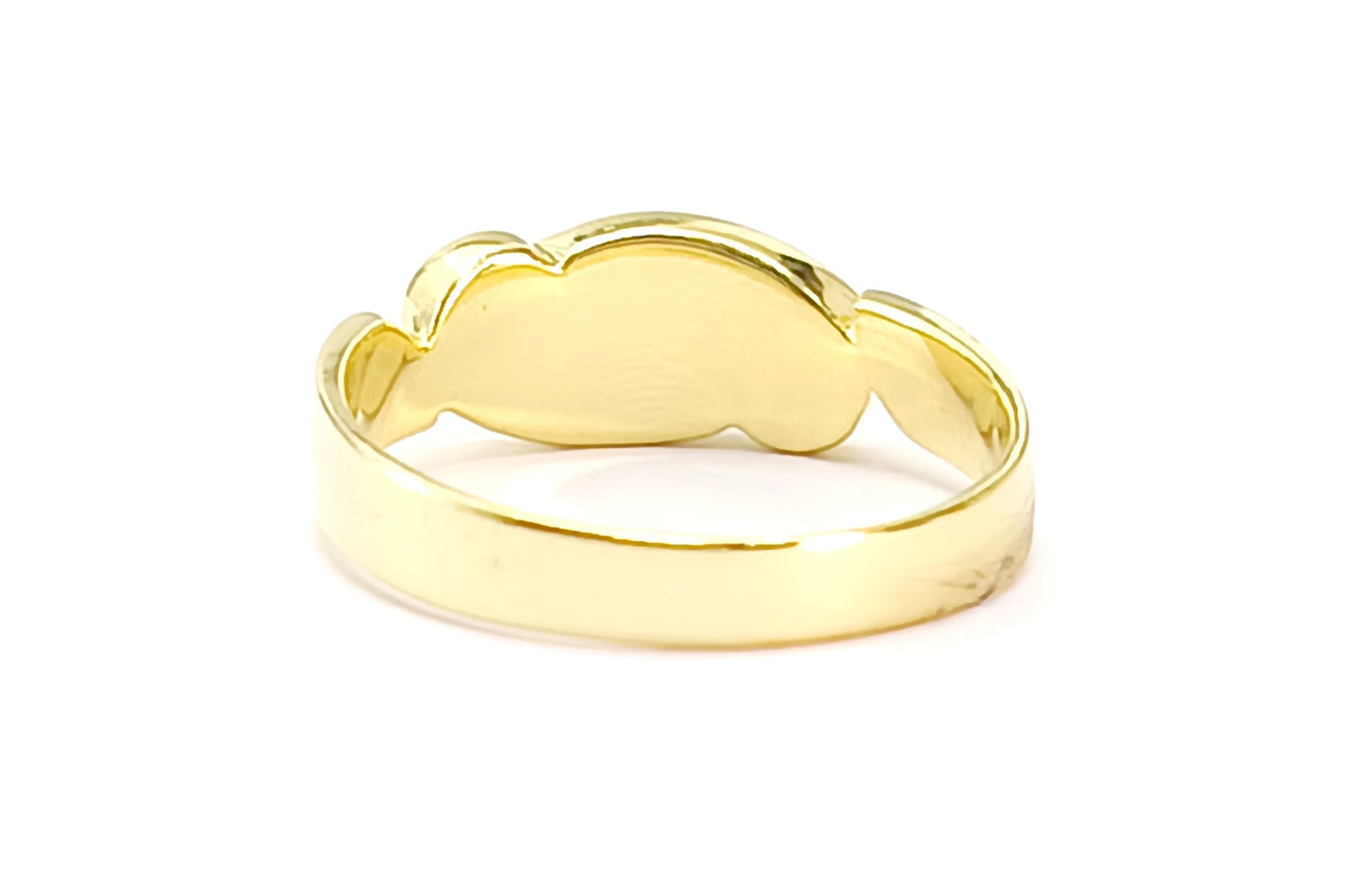 Anel Folheado em Ouro Amarelo