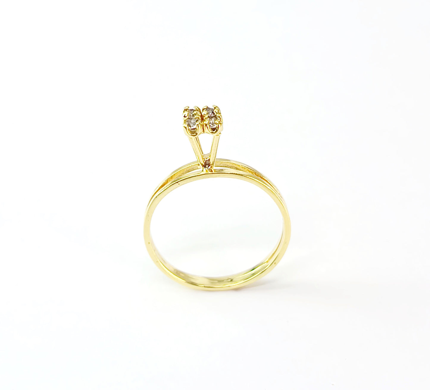 Anel Folheado em Ouro Amarelo