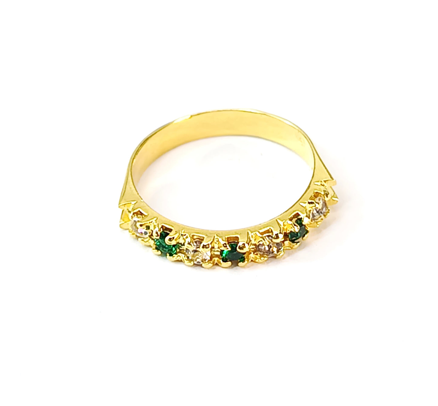 Anel Folheado em Ouro Amarelo