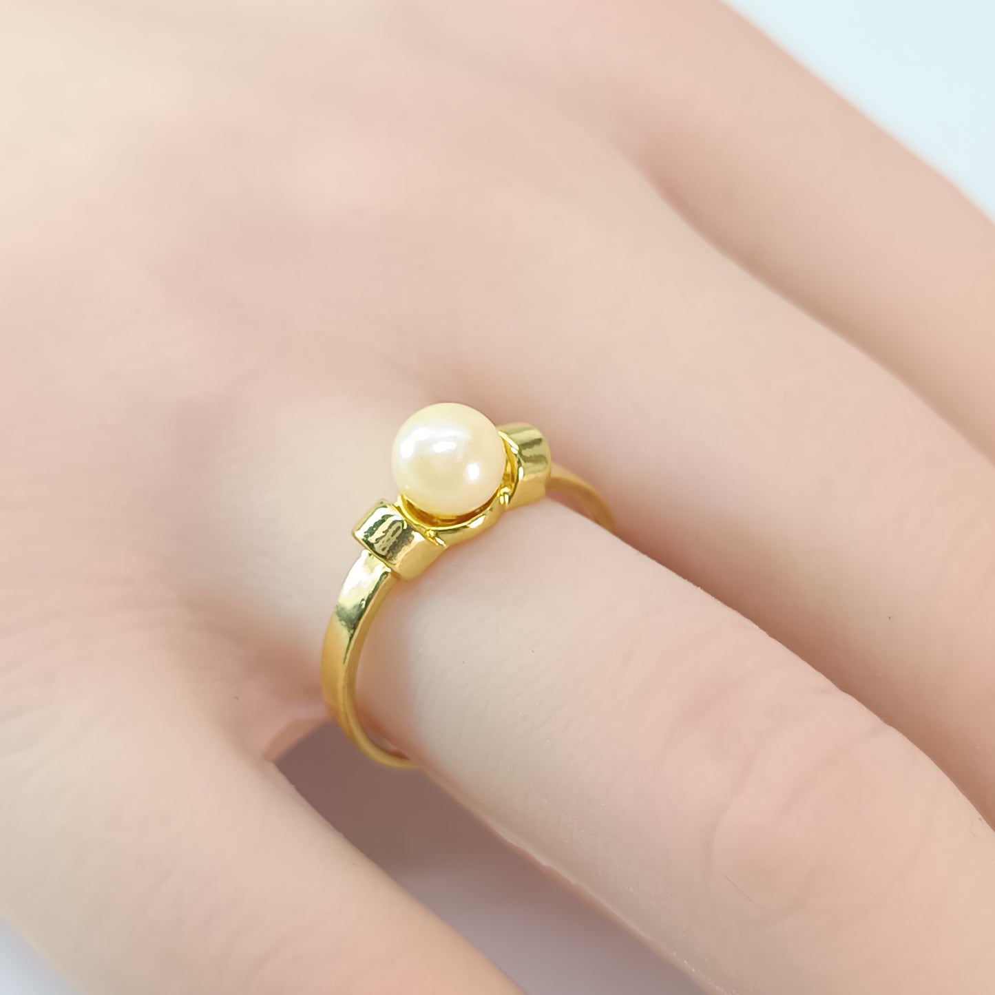 Anel Folheado em Ouro Amarelo