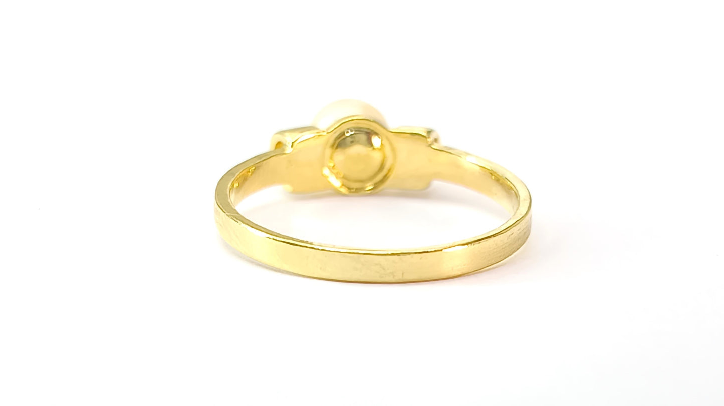 Anel Folheado em Ouro Amarelo
