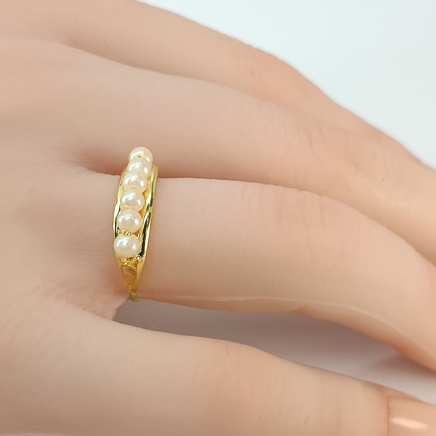 Anel Folheado em Ouro Amarelo