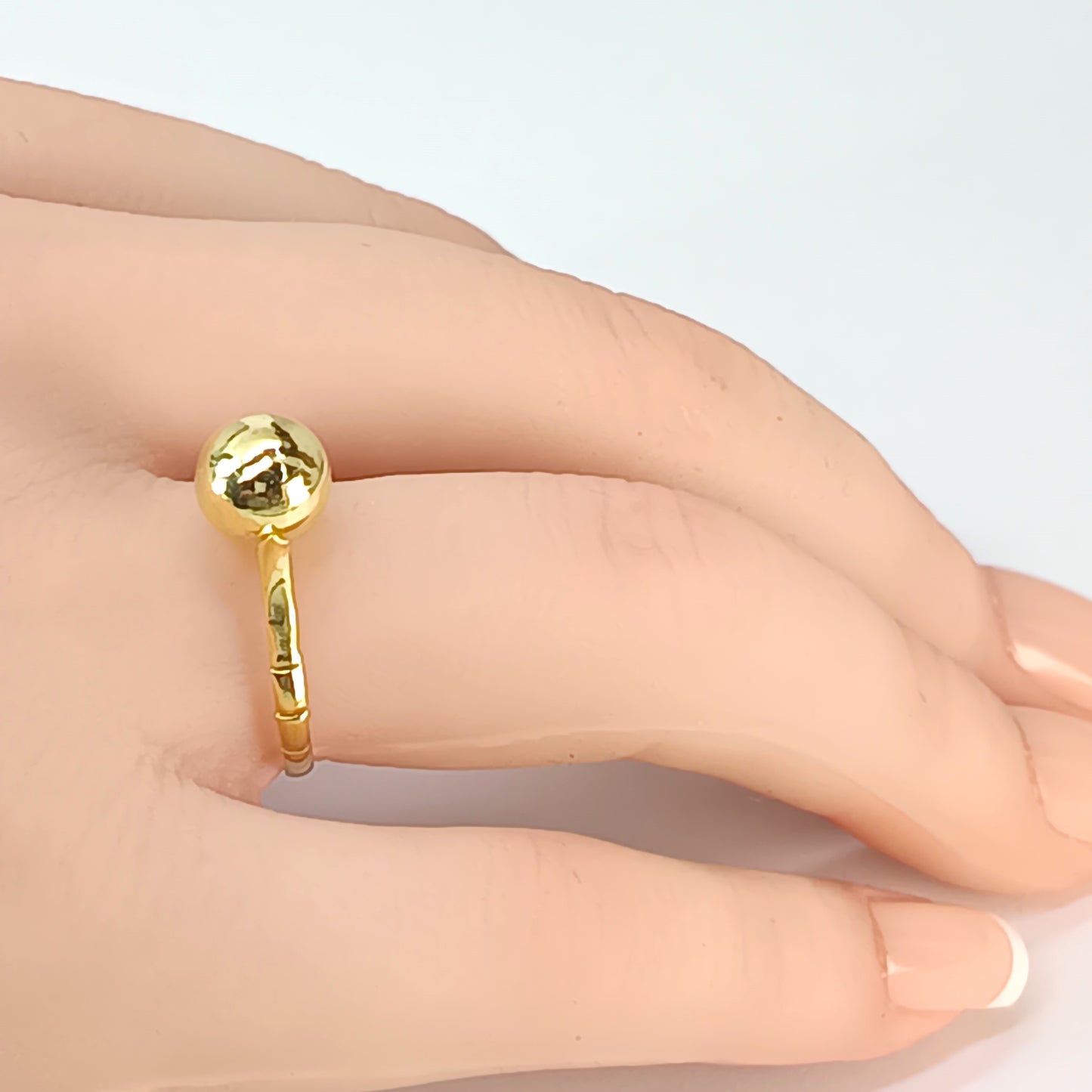 Anel Folheado em Ouro Amarelo