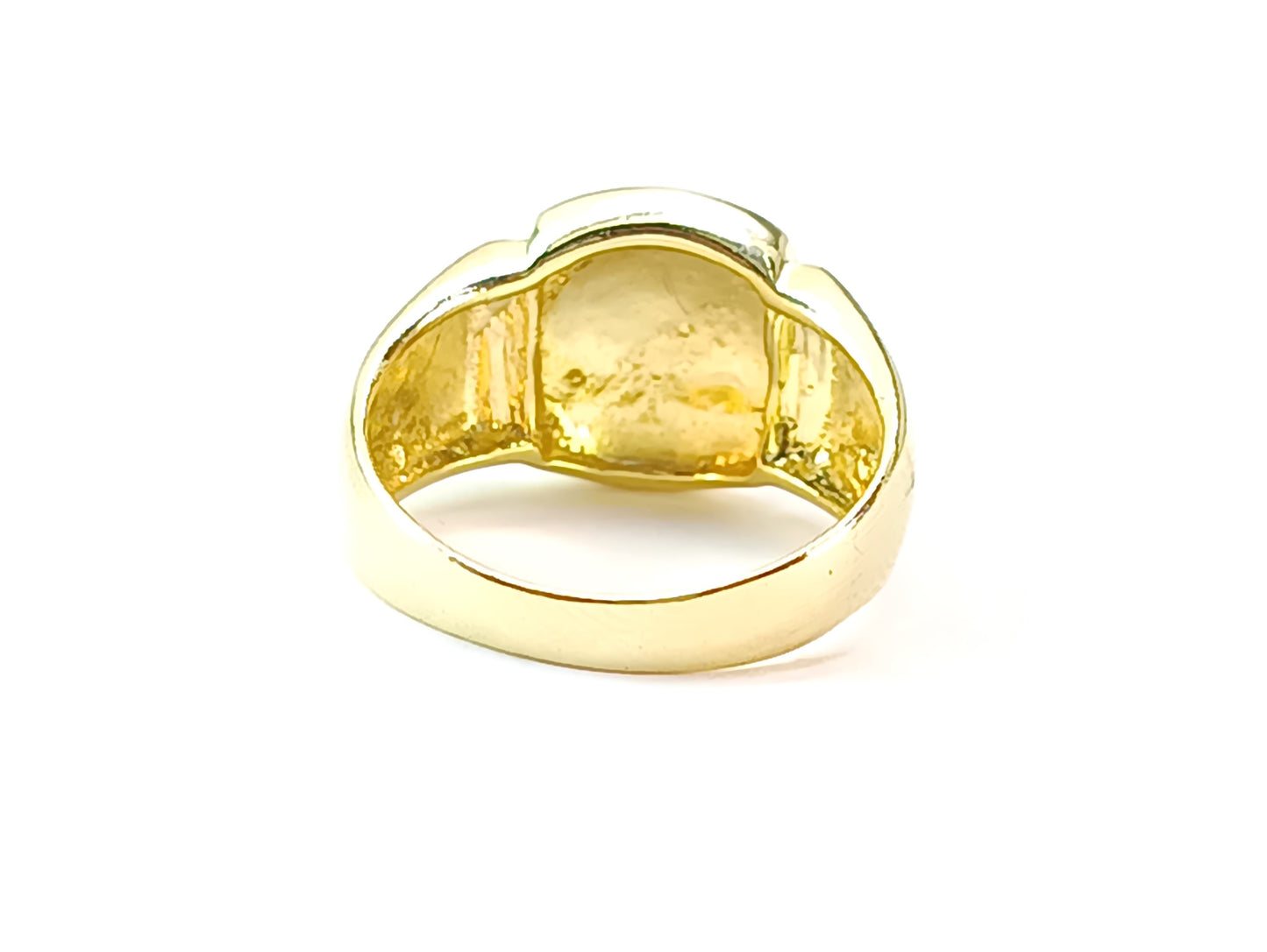 Anel Folheado em Ouro Amarelo
