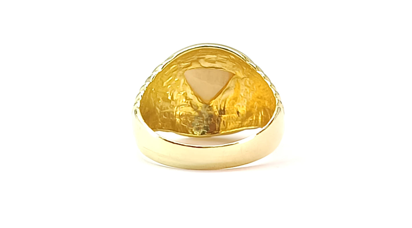 Anel Folheado em Ouro Amarelo