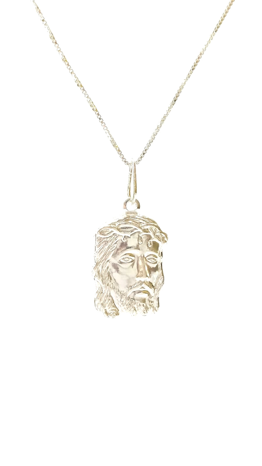 Gargantilha Face de Jesus em Prata