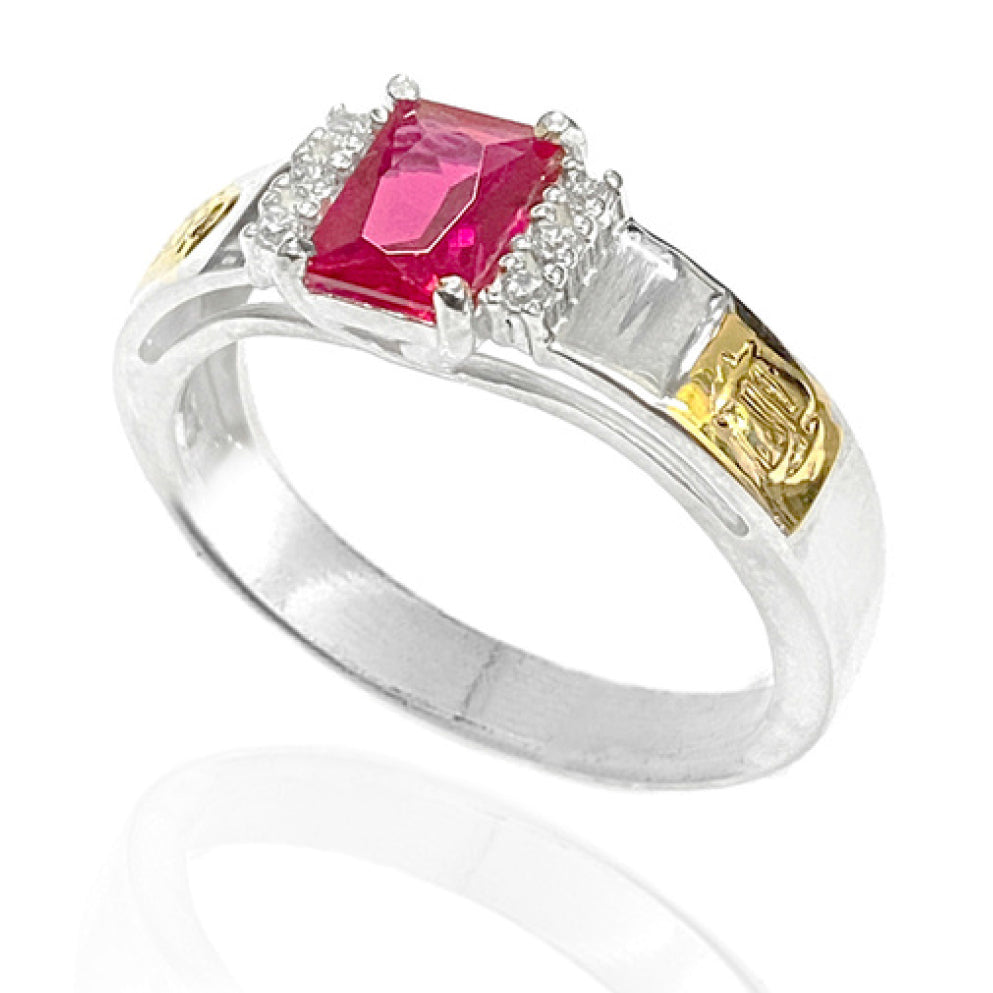 Anel de Formatura em Prata e Ouro