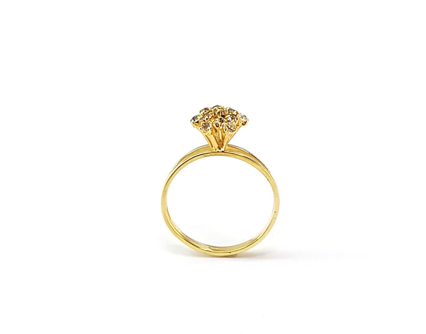 Anel Folheado em Ouro Amarelo