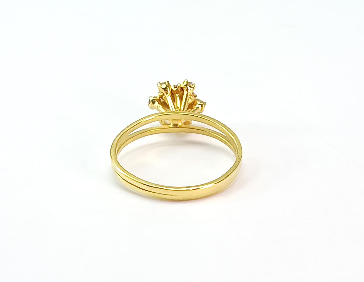 Anel Folheado em Ouro Amarelo