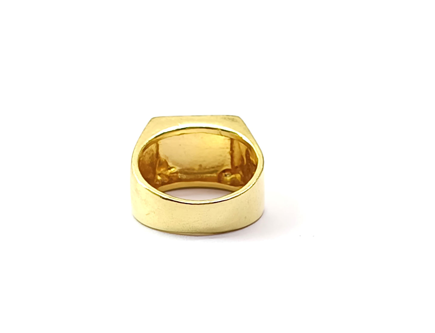 Anel Folheado em Ouro Amarelo