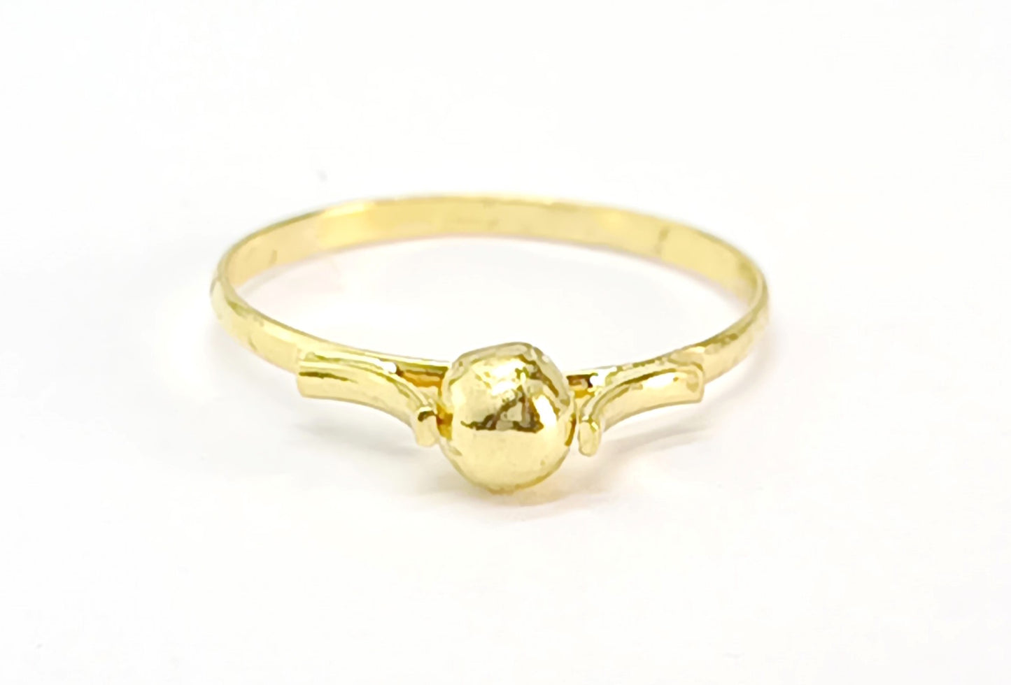 Anel Folheado em Ouro Amarelo