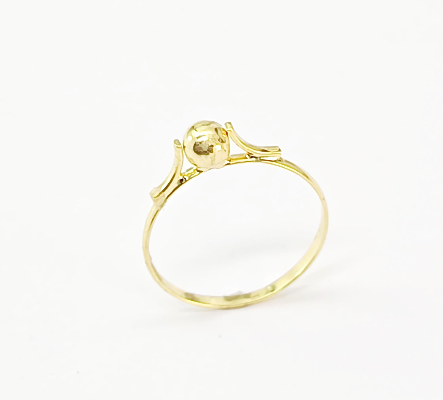 Anel Folheado em Ouro Amarelo