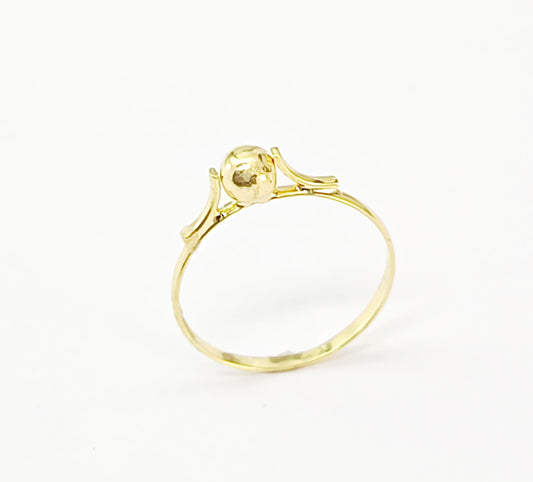 Anel Folheado em Ouro Amarelo
