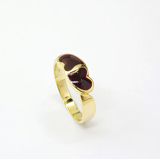 Anel Folheado em Ouro Amarelo