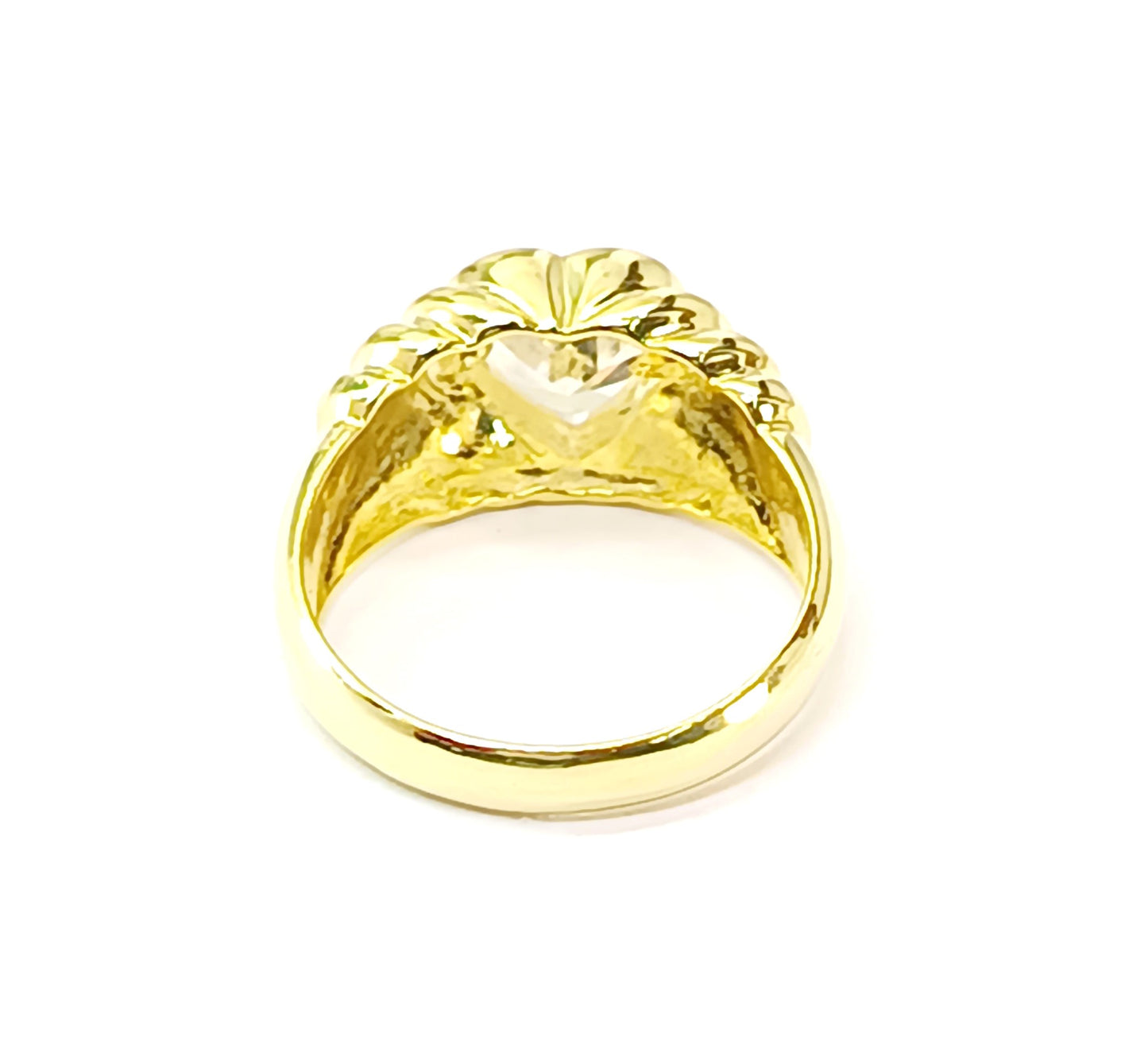 Anel Folheado em Ouro Amarelo