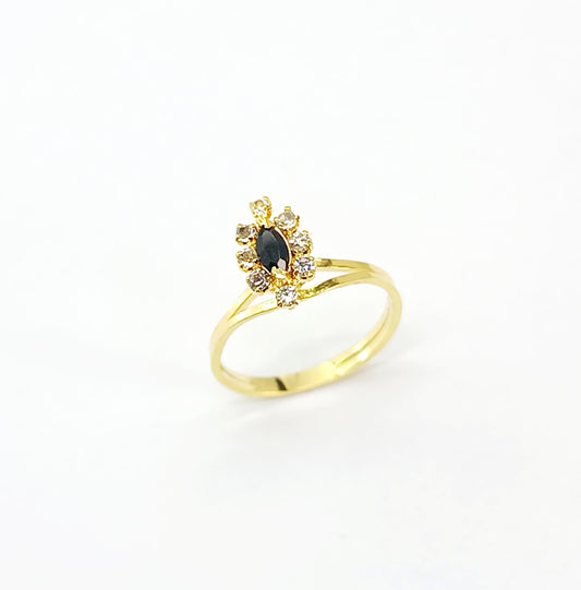 Anel Folheado em Ouro Amarelo