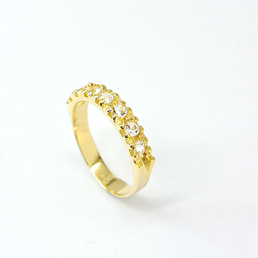 Anel Folheado em Ouro Amarelo