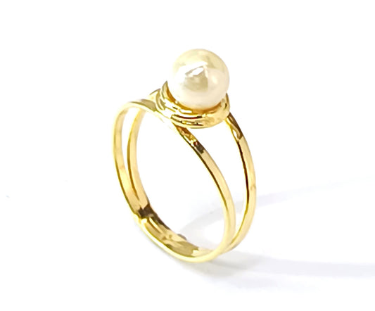 Anel Folheado em Ouro Amarelo