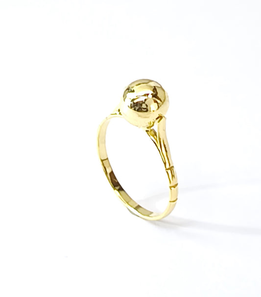 Anel Folheado em Ouro Amarelo