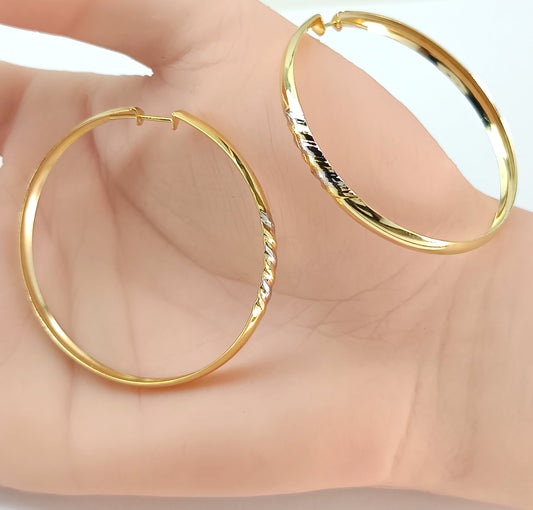 Brinco Folheado em Ouro Amarelo