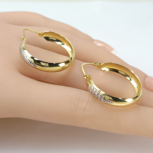 Brinco Folheado em Ouro Amarelo