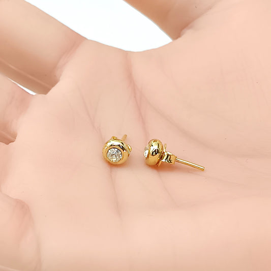 Brinco Folheado em Ouro Amarelo
