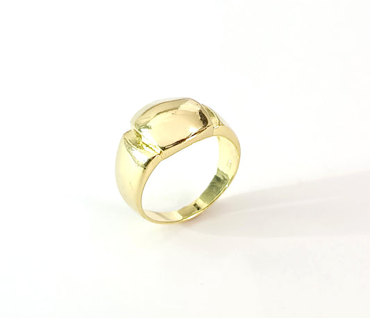 Anel Folheado em Ouro Amarelo