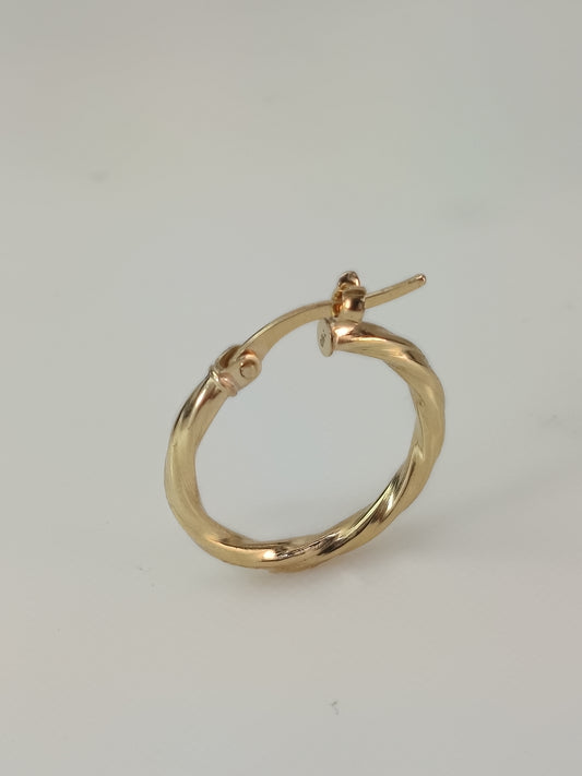 Brinco Mini Argola em Ouro 18k