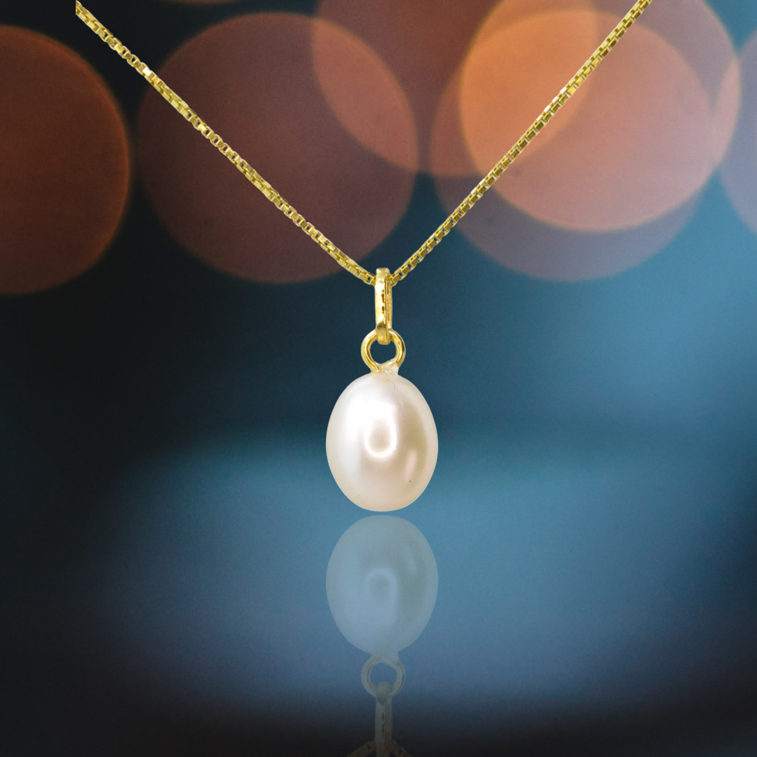 Conjunto de Pérolas em Prata e Ouro