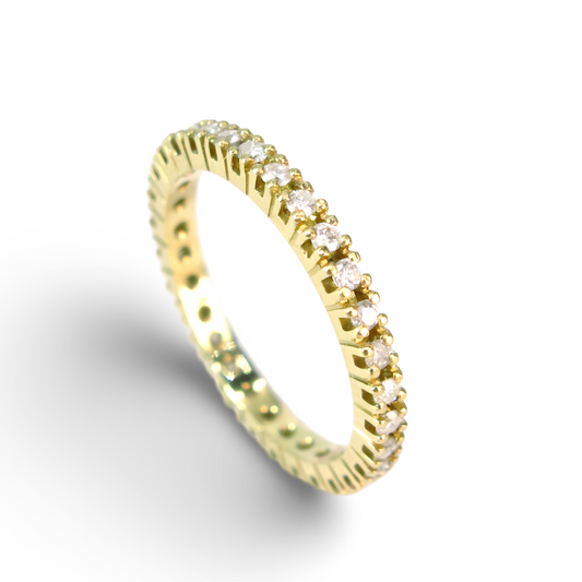 Anel de Diamantes em Ouro Amarelo
