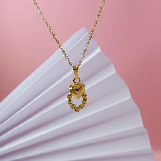 Pingente Corações em Ouro 18k