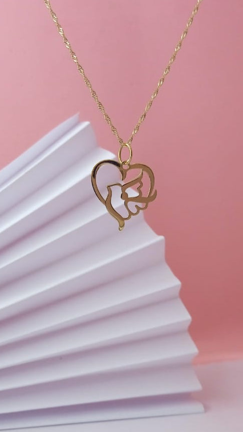 Pingente Coração Divino em Ouro 18k