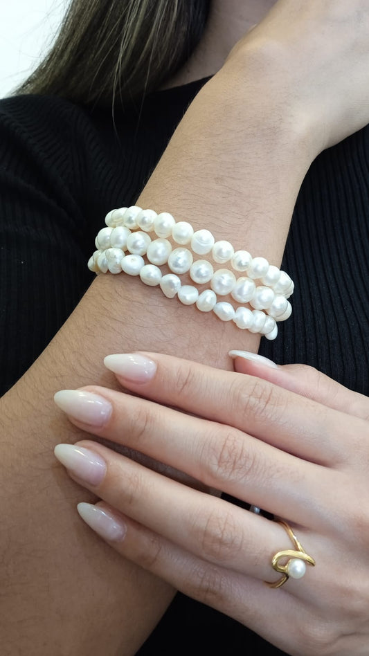 Pulseira de Contas de Pérola