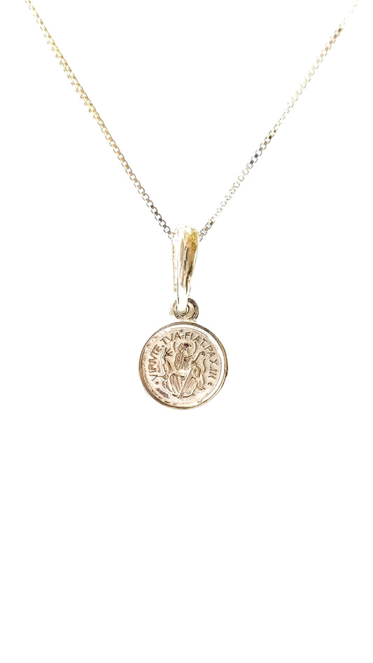 Gargantilha Medalha de São Bento em Prata