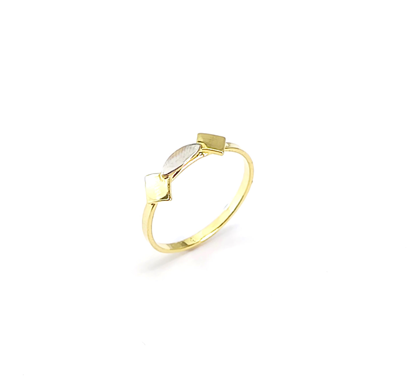 Anel Folheado em Ouro Amarelo