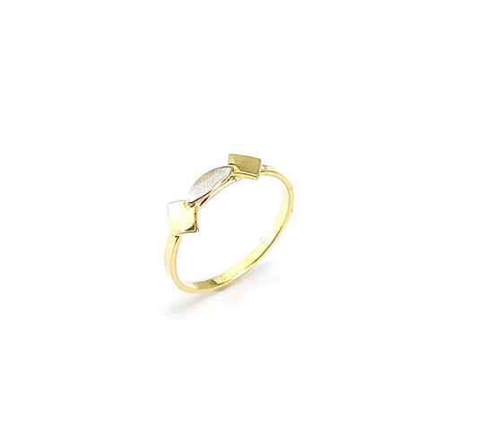 Anel Folheado em Ouro Amarelo