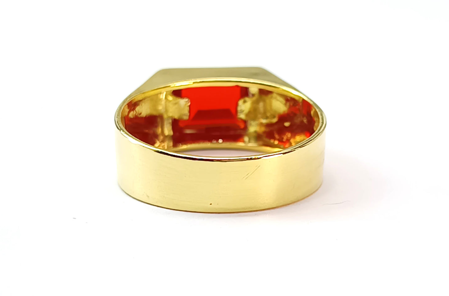 Anel Folheado em Ouro Amarelo