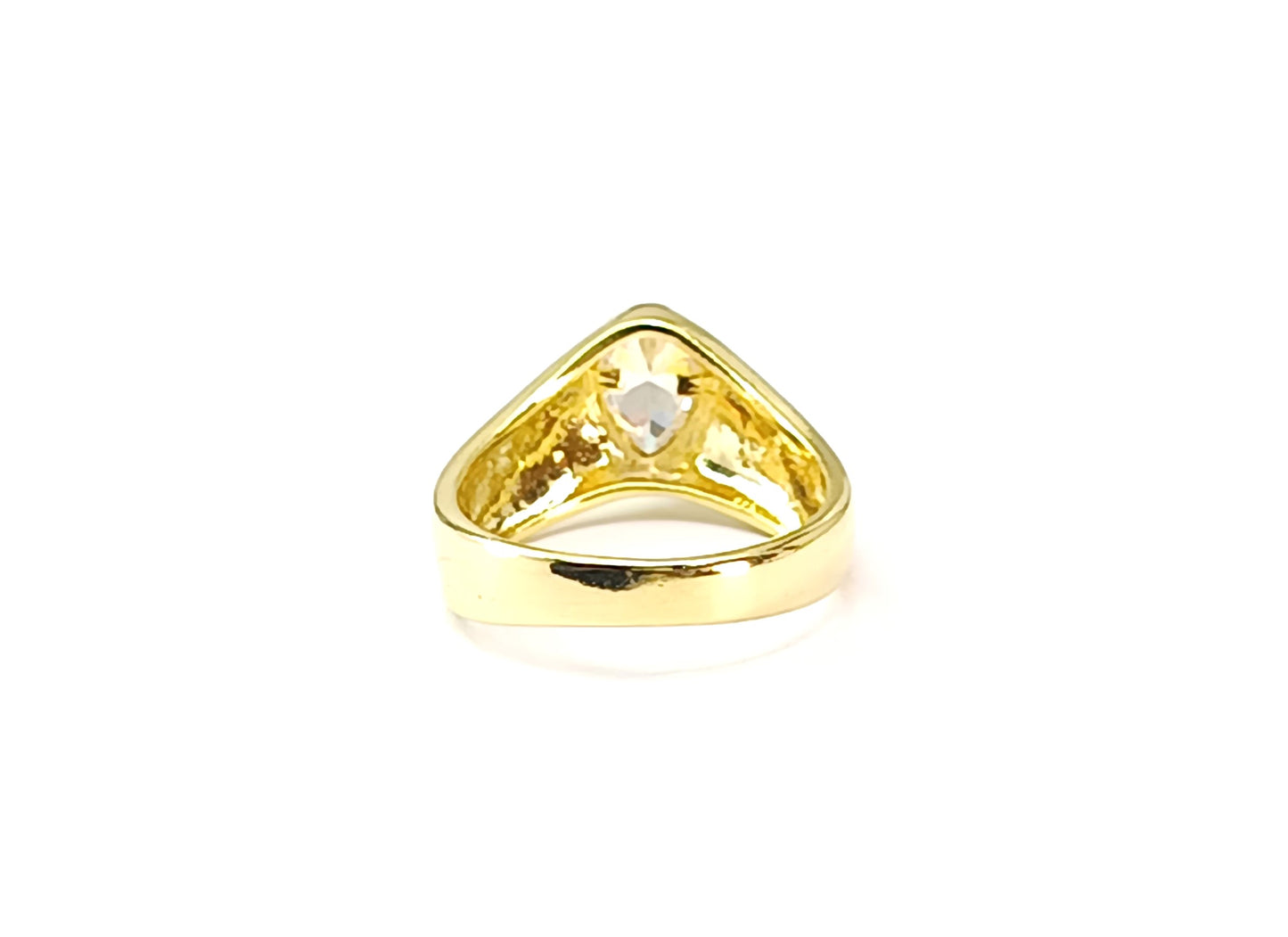Anel Folheado em Ouro Amarelo