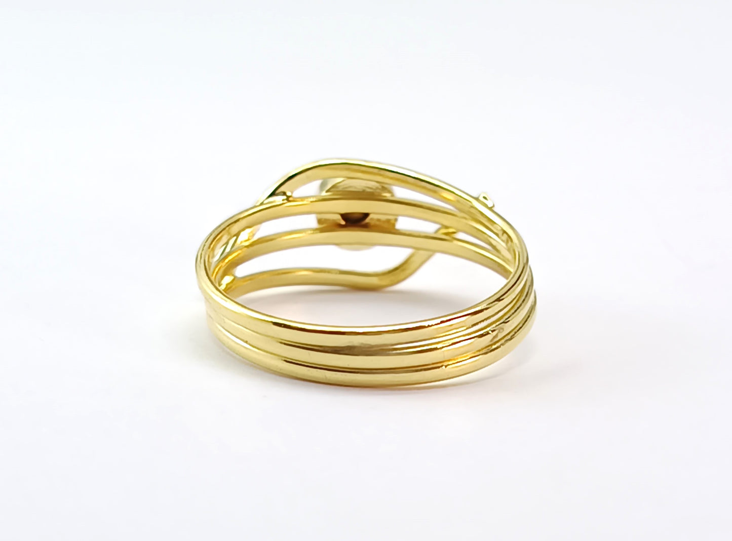 Anel Folheado em Ouro Amarelo